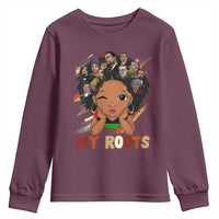 Black African Girl Youth Sweatshirt Black History Month Juneteenth Gift Afro Empowerment - Wonder Print Shop