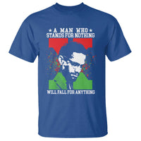 Malcolm X Quote T Shirt Retro A Man Who Stands for Nothing Black History - Wonder Print Shop