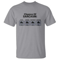 Funny Sarcastic T Shirt Chance Of Sarcasm Forecast Weather - Wonder Print Shop