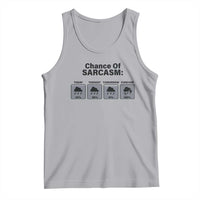 Funny Sarcastic Tank Top Chance Of Sarcasm Forecast Weather - Wonder Print Shop