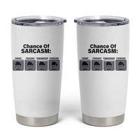 Funny Sarcastic Tumbler Cup Chance Of Sarcasm Forecast Weather - Wonder Print Shop