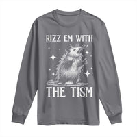 Funny Autism Opossum Long Sleeve Shirt Rizz Em With The Tism Meme Autistic ASD