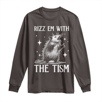 Funny Autism Opossum Long Sleeve Shirt Rizz Em With The Tism Meme Autistic ASD
