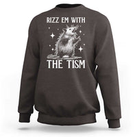Funny Autism Opossum Sweatshirt Rizz Em With The Tism Meme Autistic ASD