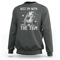 Funny Autism Opossum Sweatshirt Rizz Em With The Tism Meme Autistic ASD