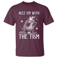 Funny Autism Opossum T Shirt Rizz Em With The Tism Meme Autistic ASD