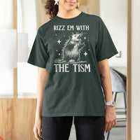 Funny Autism Opossum T Shirt For Women Rizz Em With The Tism Meme Autistic ASD