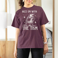 Funny Autism Opossum T Shirt For Women Rizz Em With The Tism Meme Autistic ASD
