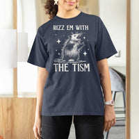 Funny Autism Opossum T Shirt For Women Rizz Em With The Tism Meme Autistic ASD