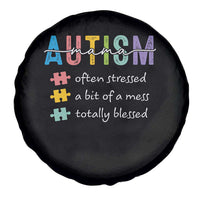 Blessed Autism Mama Spare Tire Cover Often Stressed A Bit of A Mess Totally Blessed
