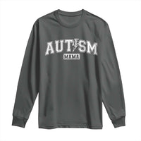 Autism Mama Lightning Bolt Checkered Long Sleeve Shirt Autistic Mom Blessed