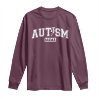 Autism Mama Lightning Bolt Checkered Long Sleeve Shirt Autistic Mom Blessed