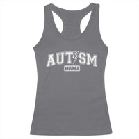 Autism Mama Lightning Bolt Checkered Racerback Tank Top Autistic Mom Blessed