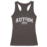 Autism Mama Lightning Bolt Checkered Racerback Tank Top Autistic Mom Blessed