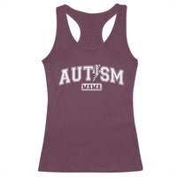 Autism Mama Lightning Bolt Checkered Racerback Tank Top Autistic Mom Blessed