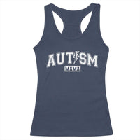 Autism Mama Lightning Bolt Checkered Racerback Tank Top Autistic Mom Blessed