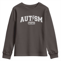 Autism Mama Lightning Bolt Checkered Youth Sweatshirt Autistic Mom Blessed