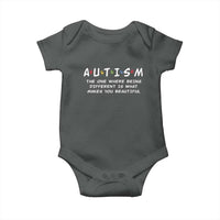 Friends Autism Baby Onesie The One Where Being Different is What Makes You Beautiful