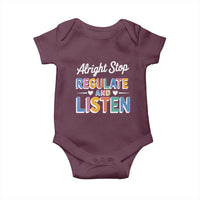 SPED Teacher Baby Onesie Alright Stop Regulate And Listen