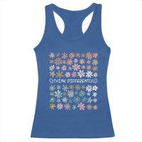 Autism Awareness Racerback Tank Top Think Differently Neurodiversity Sped Teacher