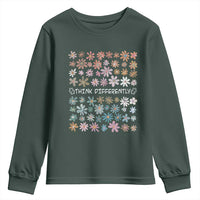 Autism Awareness Youth Sweatshirt Think Differently Neurodiversity Sped Teacher