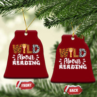 Wild About Reading Ceramic Ornament Cute Animal Print Reading Lover Kids Teachers
