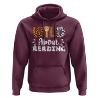 Wild About Reading Hoodie Cute Animal Print Reading Lover Kids Teachers