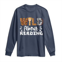 Wild About Reading Long Sleeve Shirt Cute Animal Print Reading Lover Kids Teachers