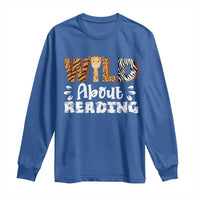 Wild About Reading Long Sleeve Shirt Cute Animal Print Reading Lover Kids Teachers