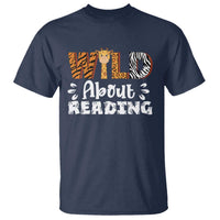 Wild About Reading T Shirt Cute Animal Print Reading Lover Kids Teachers