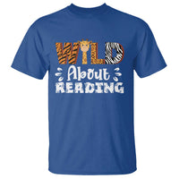 Wild About Reading T Shirt Cute Animal Print Reading Lover Kids Teachers