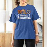 Wild About Reading T Shirt For Women Cute Animal Print Reading Lover Kids Teachers