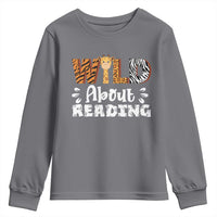 Wild About Reading Youth Sweatshirt Cute Animal Print Reading Lover Kids Teachers