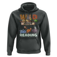 Wild About Reading Hoodie Cute Animal Book Lover Kids Teachers