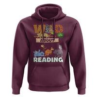 Wild About Reading Hoodie Cute Animal Book Lover Kids Teachers