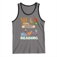 Wild About Reading Tank Top Cute Animal Book Lover Kids Teachers
