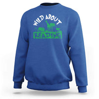 Wild About Reading Sweatshirt Cute Safari Animal Reading Shirt Preschool Kindergarten