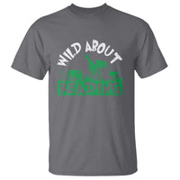 Wild About Reading T Shirt Cute Safari Animal Reading Shirt Preschool Kindergarten