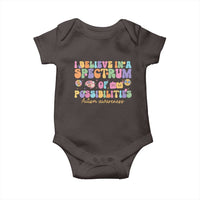 I Believe In A Spectrum Of Possibilities Autism awareness Baby Onesie Neurodiversity SPED Teacher Gift