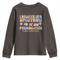 I Believe In A Spectrum Of Possibilities Autism awareness Youth Sweatshirt Neurodiversity SPED Teacher Gift