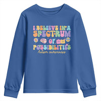I Believe In A Spectrum Of Possibilities Autism awareness Youth Sweatshirt Neurodiversity SPED Teacher Gift