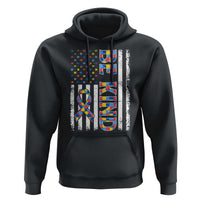 Be Kind Autism Hoodie USA flag Autistic Support