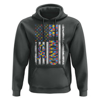 Be Kind Autism Hoodie USA flag Autistic Support