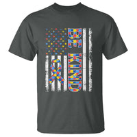 Be Kind Autism T Shirt USA flag Autistic Support