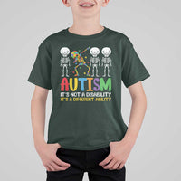 Autism Awareness T Shirt For Kid Skeleton Dabbing Autistic Kids