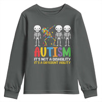 Autism Awareness Youth Sweatshirt Skeleton Dabbing Autistic Kids