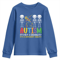 Autism Awareness Youth Sweatshirt Skeleton Dabbing Autistic Kids