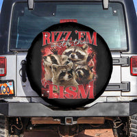 Autism Funny Spare Tire Cover Rizz Em With The Tism Meme Autistic Racoon