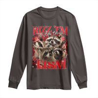 Autism Funny Long Sleeve Shirt Rizz Em With The Tism Meme Autistic Racoon