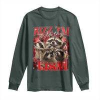 Autism Funny Long Sleeve Shirt Rizz Em With The Tism Meme Autistic Racoon